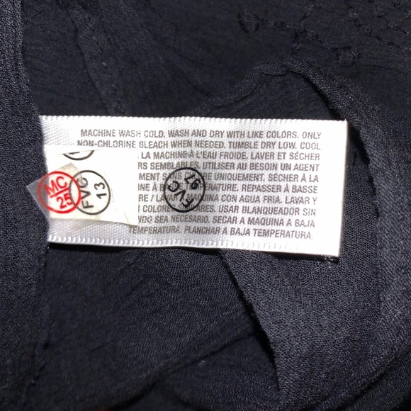 NWT Old Navy XXL cover up black tie waist embroidered beach resort wear swim - Picture 7 of 9